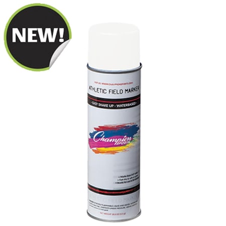 Champion Sports 1.66 oz Field Marking Paint, Brite White - 12 Cans per Case FMP1BW